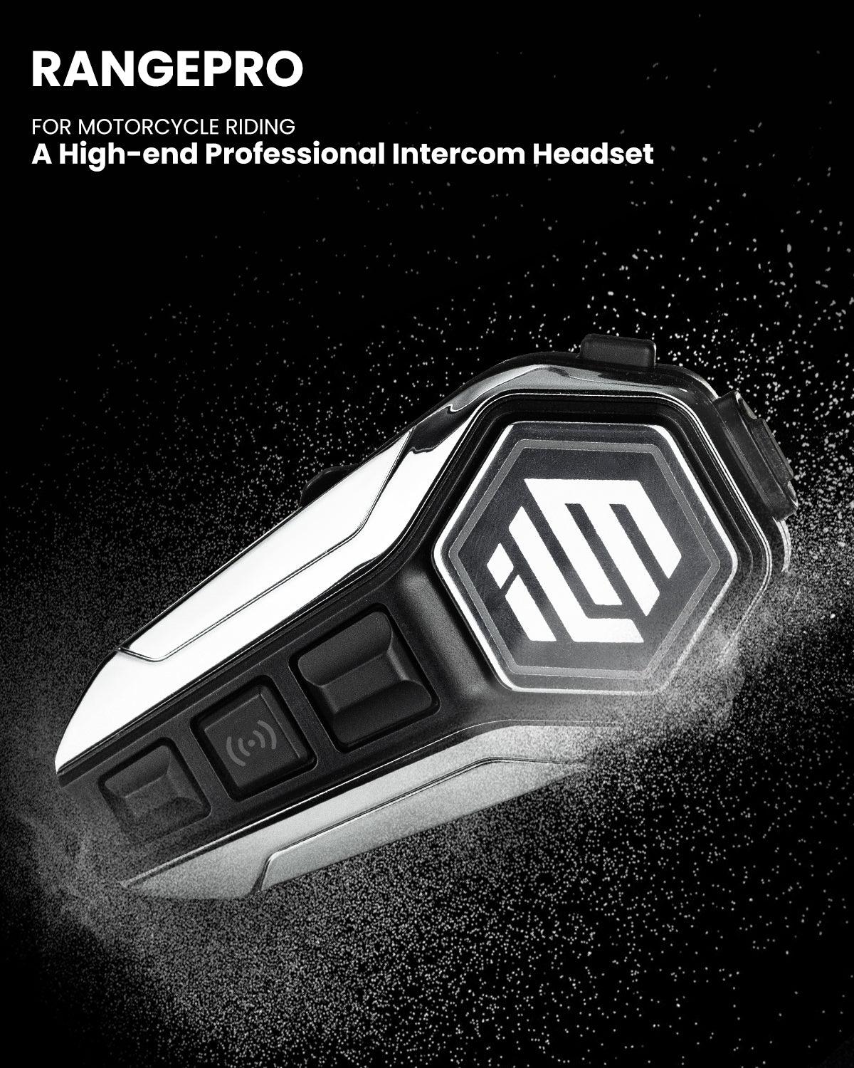 ILM Motorcycle Bluetooth Headset Helmet 2100M Intercom IP67 WP Noise Cancellation RANGEPRO