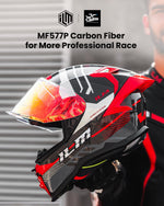 ILM Carbon Fiber Motorcycle Helmets Full Face Racing Helmet | MF577P