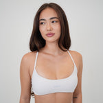 My Time Is Divine Lime White Cross-Back Butter Soft Bra