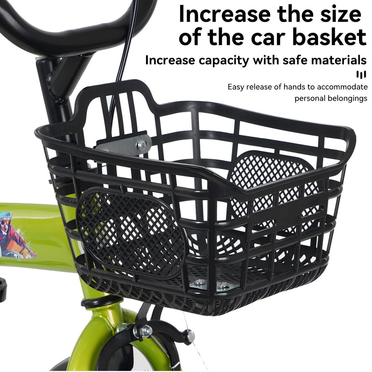 16" Sporty Kids Bike with Training Wheels and Stand Adjustable Saddle | Aged 4-8 Years (Tall Height 41-46")
