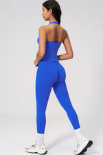 The Empower Halter Crop Top Leggings 2-Piece Set