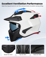 ILM Open Face Motorcycle 3/4 Half Helmet | Model 726X
