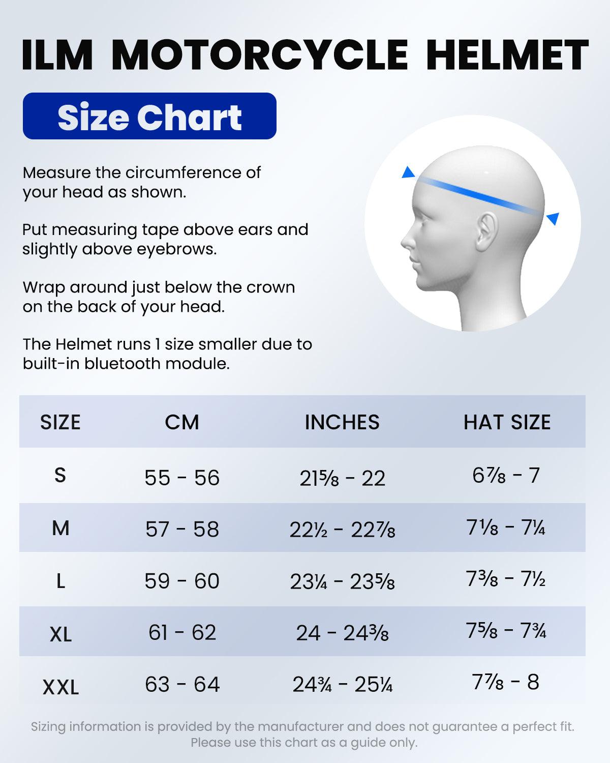 ILM Bluetooth Integrated Modular Flip-Up Full Face Motorcycle Helmet | Model 953PRO