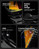 ILM Carbon Fiber Motorcycle Helmets Full Face Racing Helmet | MF577P