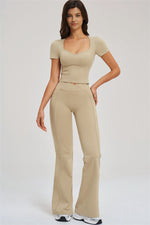 The Sizzle T-Shirt Flared Leggings | 2-Piece Set