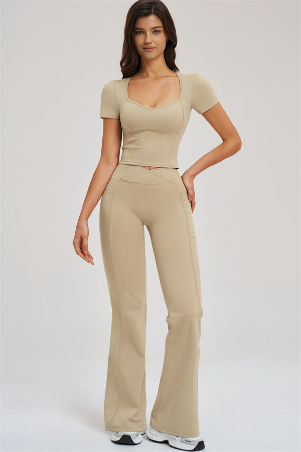 The Sizzle T-Shirt Flared Leggings | 2-Piece Set