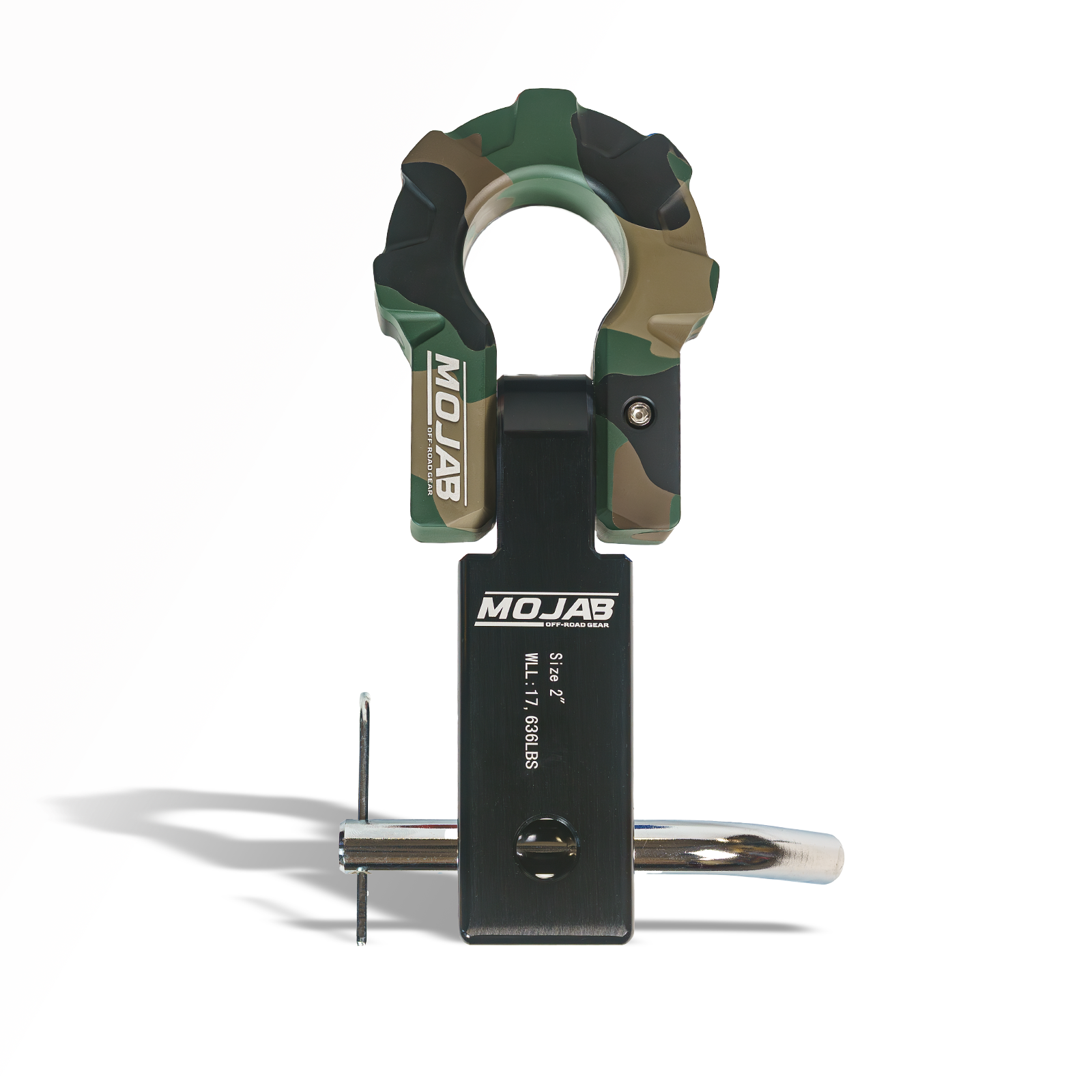 2” Aluminum Hitch Receiver with Aluminum D-Shackle 9T-Ceramic Coated (Lifetime Warranty)