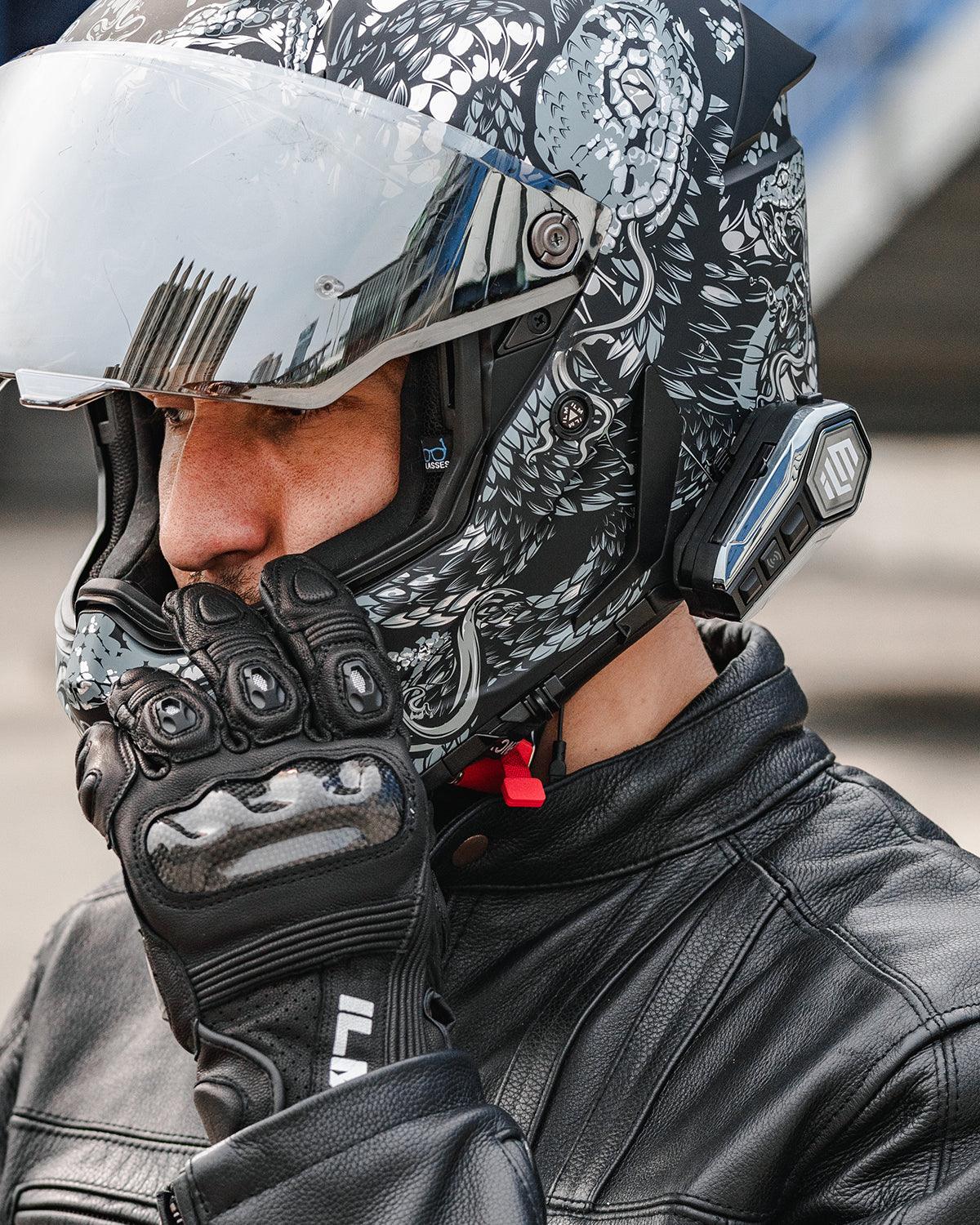 ILM Motorcycle Bluetooth Headset Helmet 2100M Intercom IP67 WP Noise Cancellation RANGEPRO
