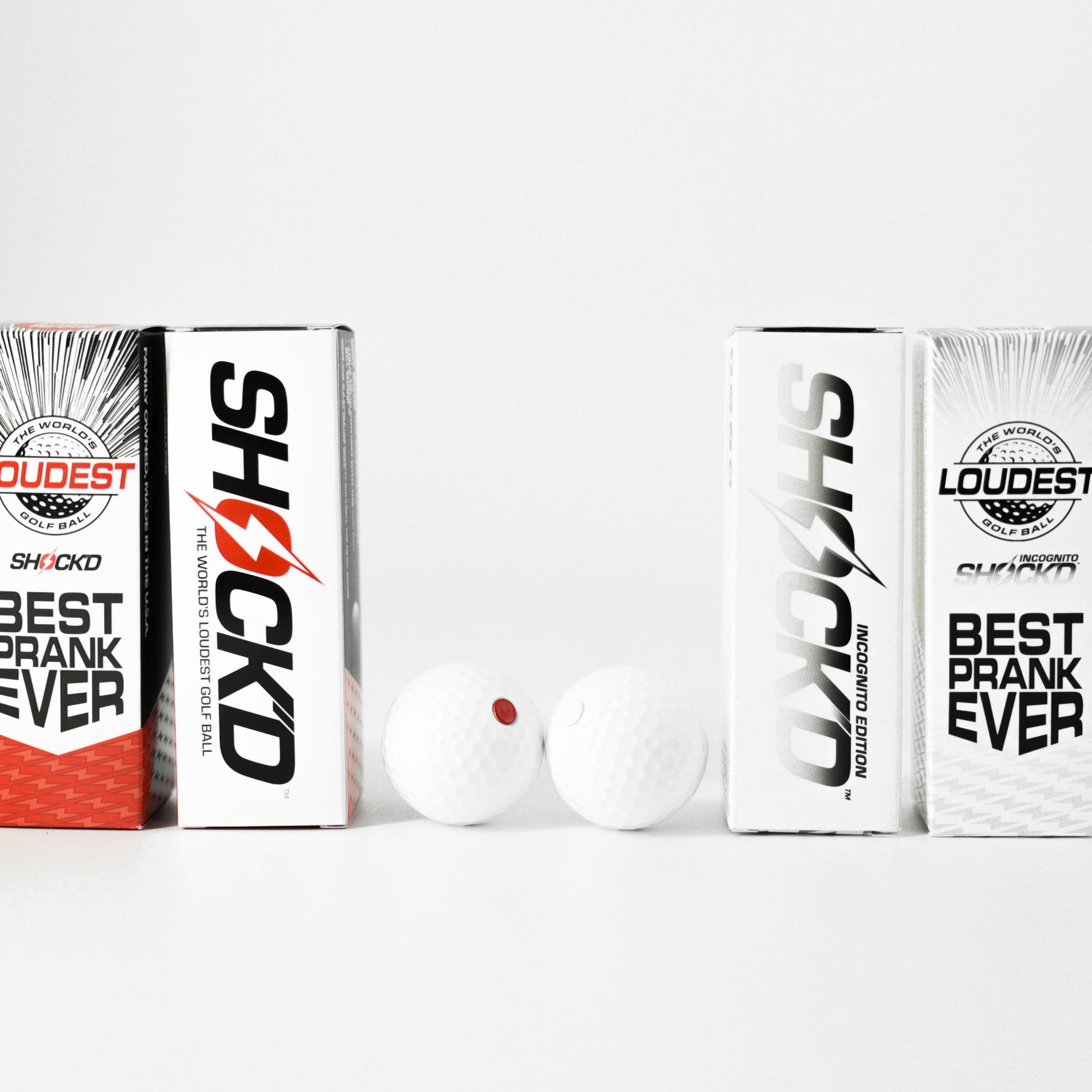 SHOCK'D Golf Balls Mega Pack | 4 Red + 4 White