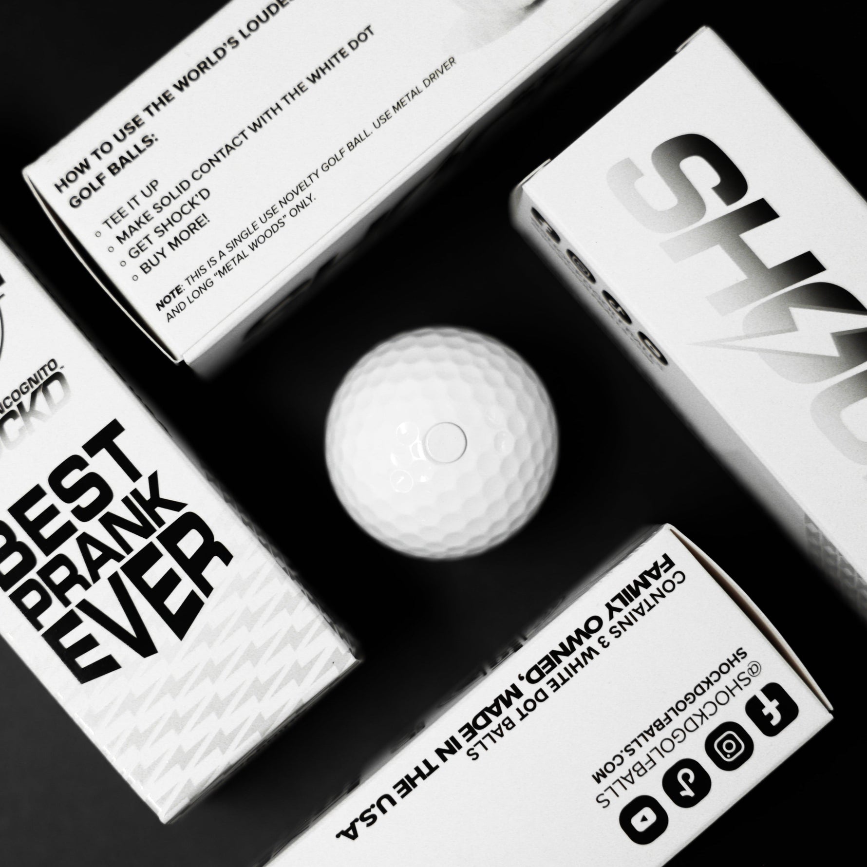Buy 3 Get 1 Free Bundle | SHOCK'D Golf Balls