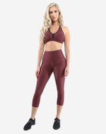 SALE! 50% OFF! Verona Activewear Leggings & Sports Bra Set | Maroon