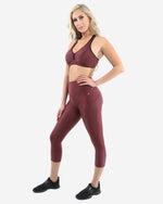 SALE! 50% OFF! Verona Activewear Leggings & Sports Bra Set | Maroon
