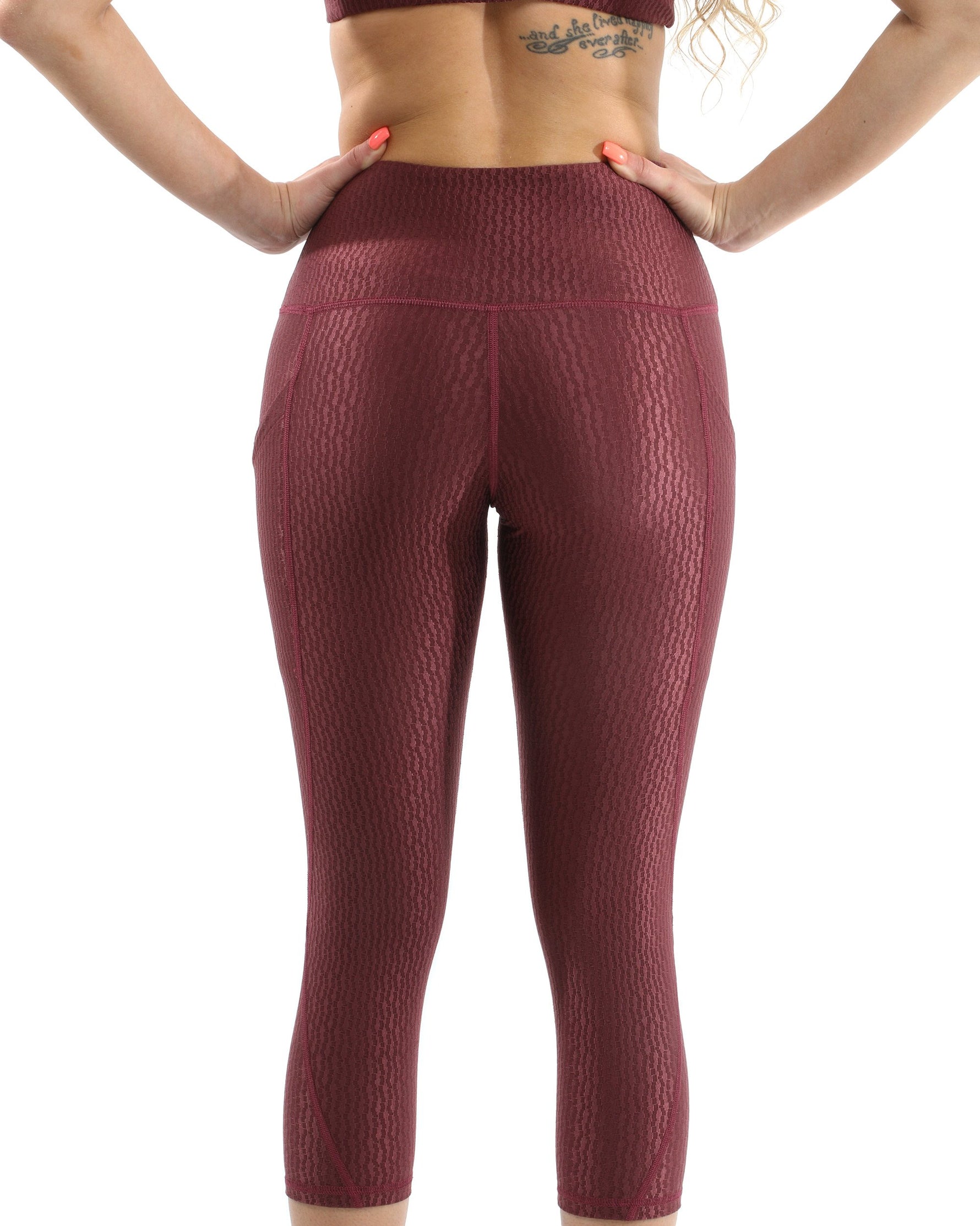 SALE! 50% OFF! Verona Activewear Leggings & Sports Bra Set | Maroon