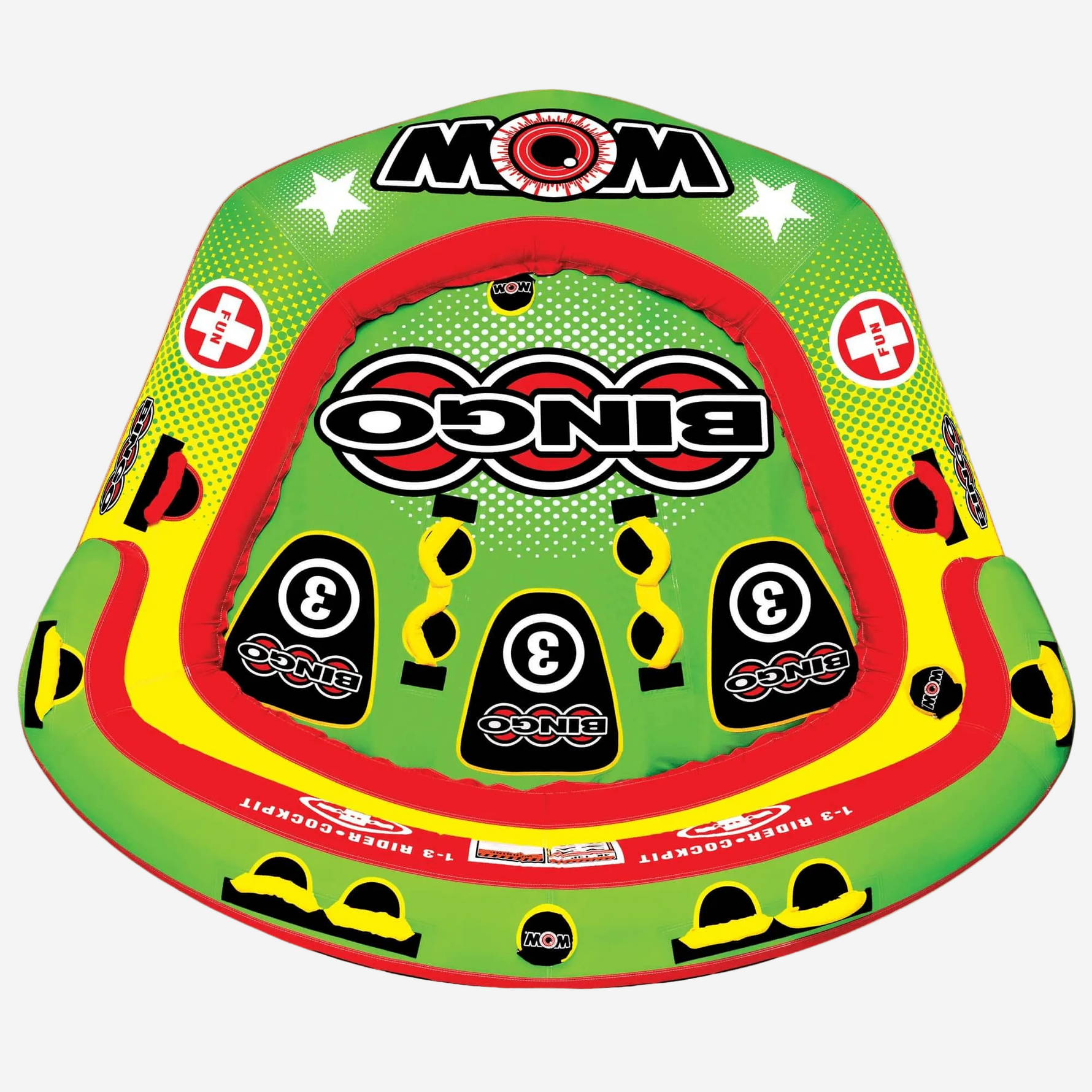 WOW Watersports Bingo 1-3 Person Cockpit Ski Tube with Foam Handles