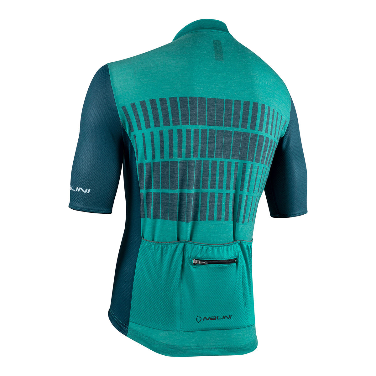 Nalini BAS WOOL GRAVEL Men's Cycling Jersey | Aquamarine/Navy Blue