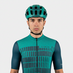 Nalini BAS WOOL GRAVEL Men's Cycling Jersey | Aquamarine/Navy Blue