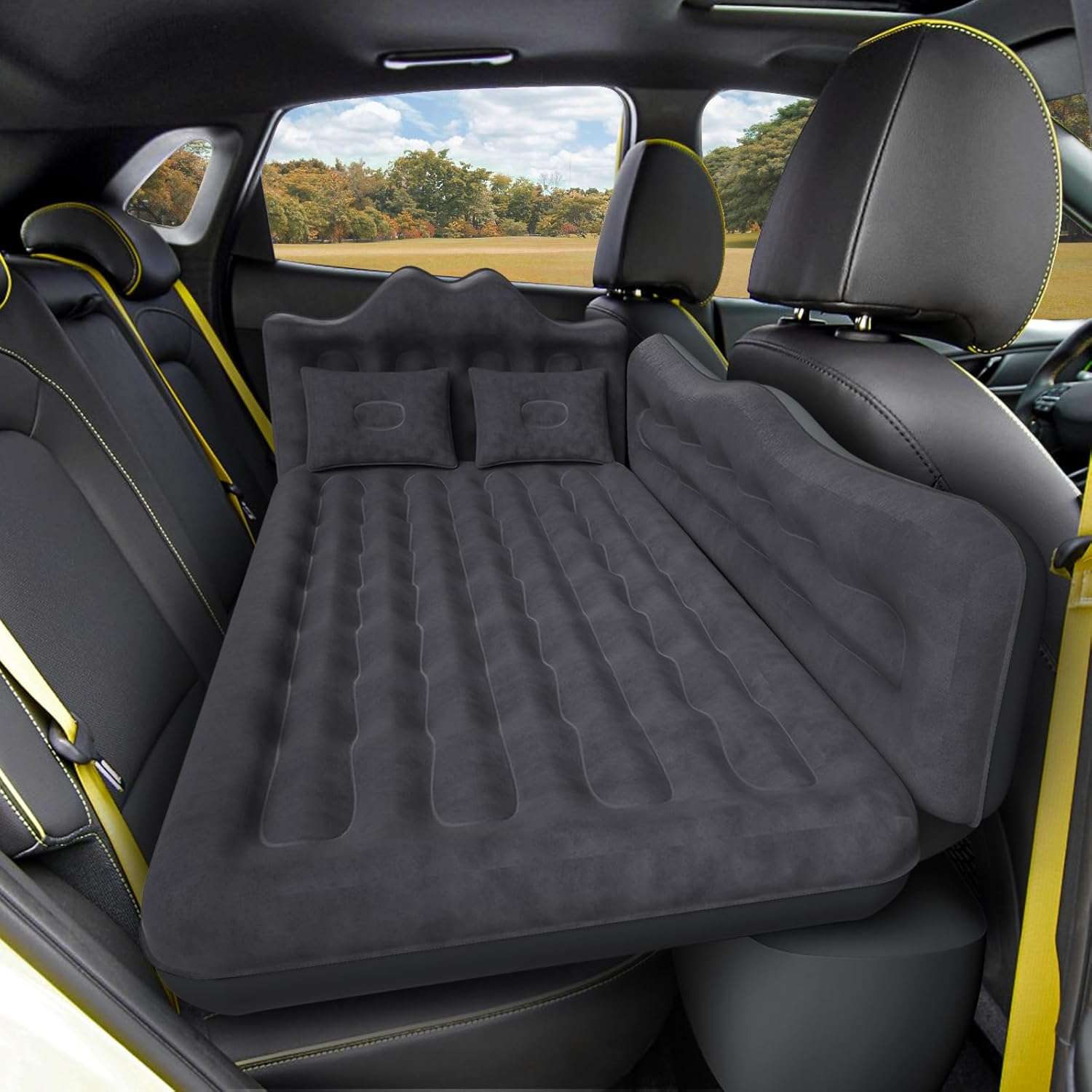 Thicken Backseat SUV/Car/Truck Air Mattress Air Bed Inflatable Mattress 24" Width | Black