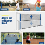 Adjustable Badminton Net Stand with Portable Carry Bag | 10'/14'
