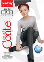 Conte Mélange Fantasy Elegant Thick 3D Tights for Girls | 50 Den