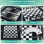 10-in-1 Combo Game Table Set 50" Multi-Game Table with Foosball | Brown
