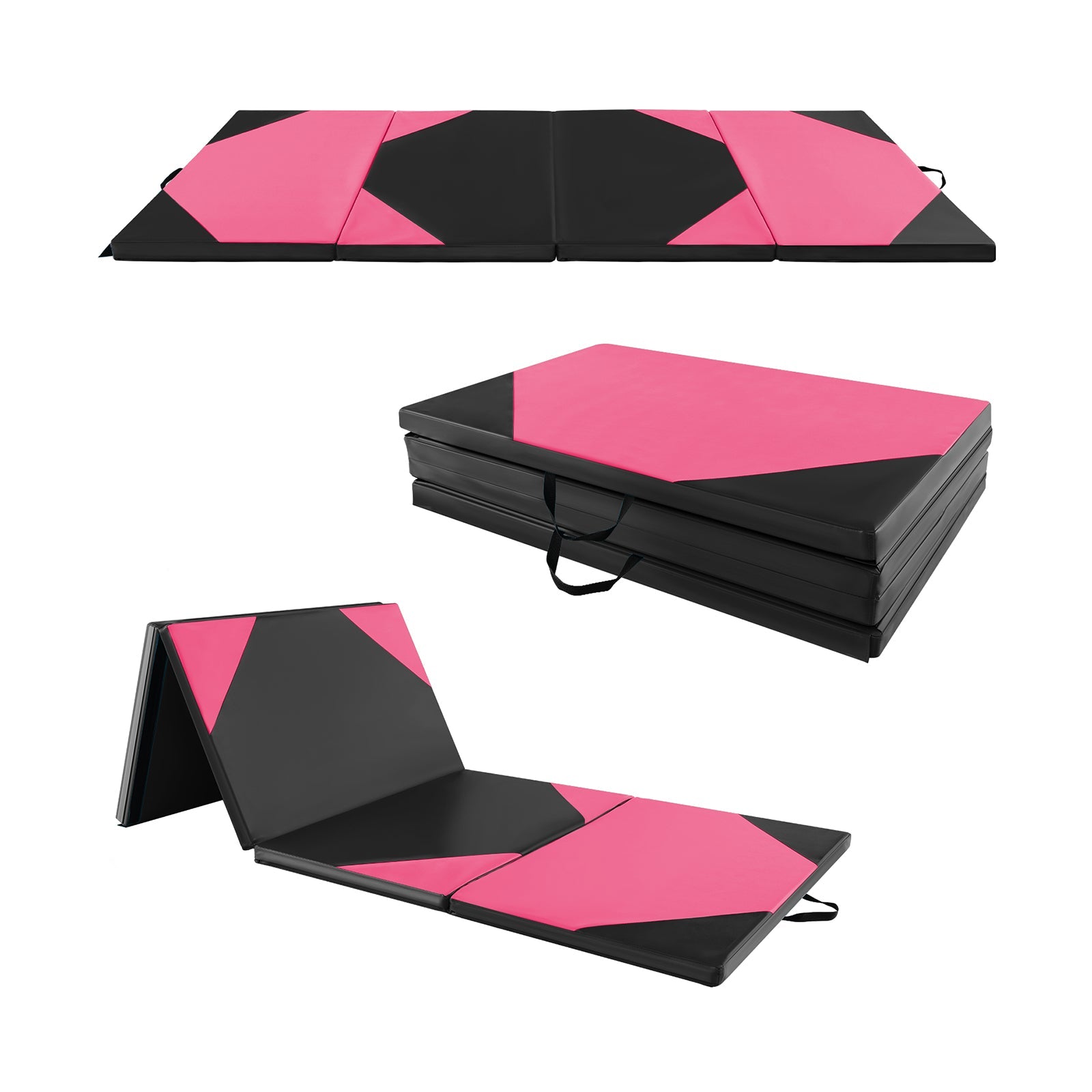 Folding Exercise Mat with Hook and Loop Fasteners | 10' x 4' x 2"