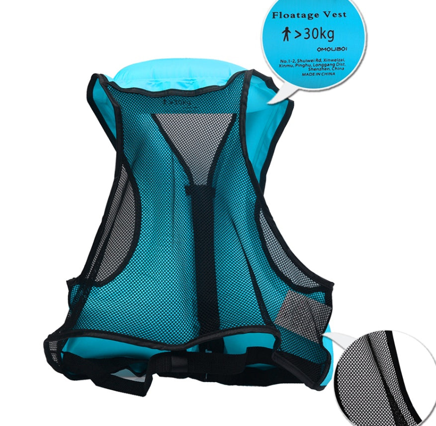 Swimming Inflatable Life Jacket with Zipper