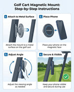 Alloy Magnetic Golf Cart Phone Holder for MagSafe & Android | BLAUBECK Golf Gifts