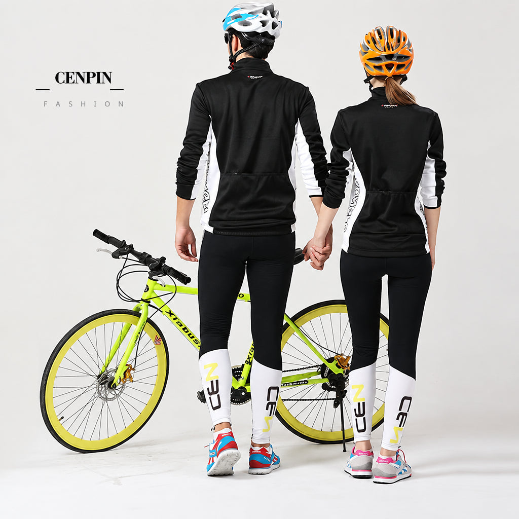 Long-Sleeved Windproof Cycling Jersey Suit