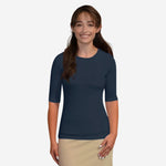 Fitted Layering Shell | Modest Round Neck with Elbow Sleeves