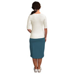 Fitted Layering Shell | Modest Round Neck with Elbow Sleeves