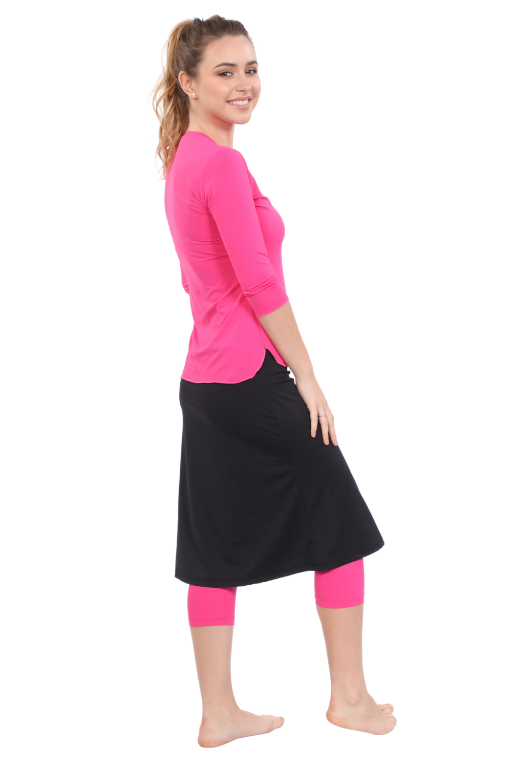 Relaxed Fit 3/4 Sleeve Swim & Exercise Top | Quick-Dry UPF 50+ Protection