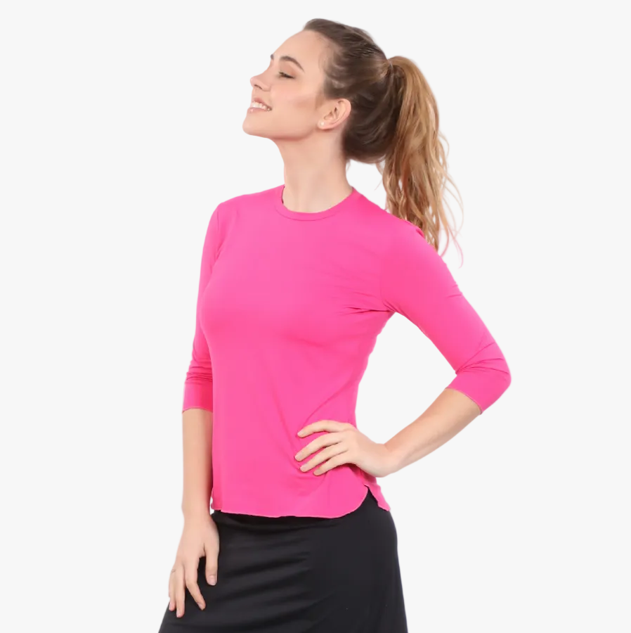Relaxed Fit 3/4 Sleeve Swim & Exercise Top | Quick-Dry UPF 50+ Protection