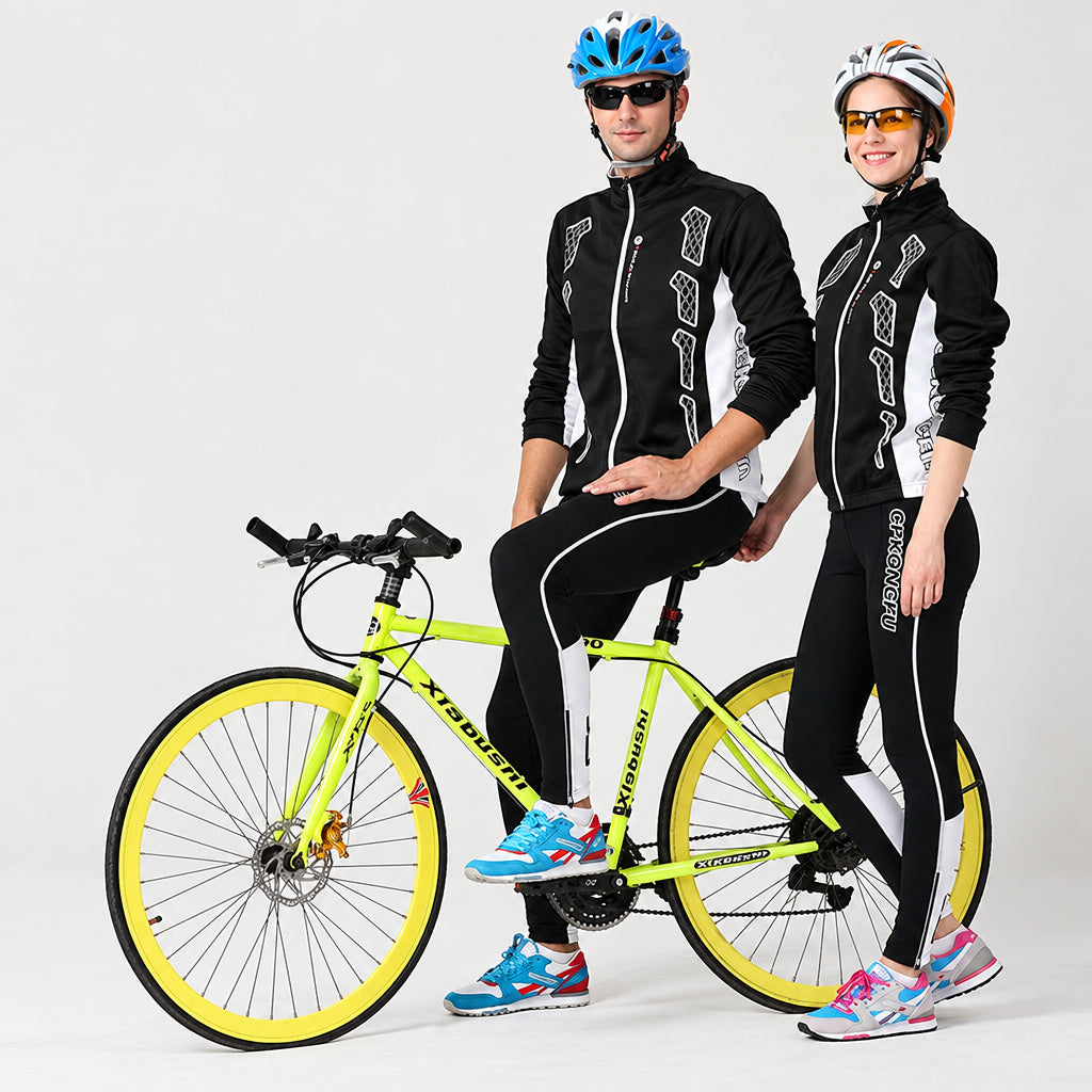 Long-Sleeved Windproof Cycling Jersey Suit