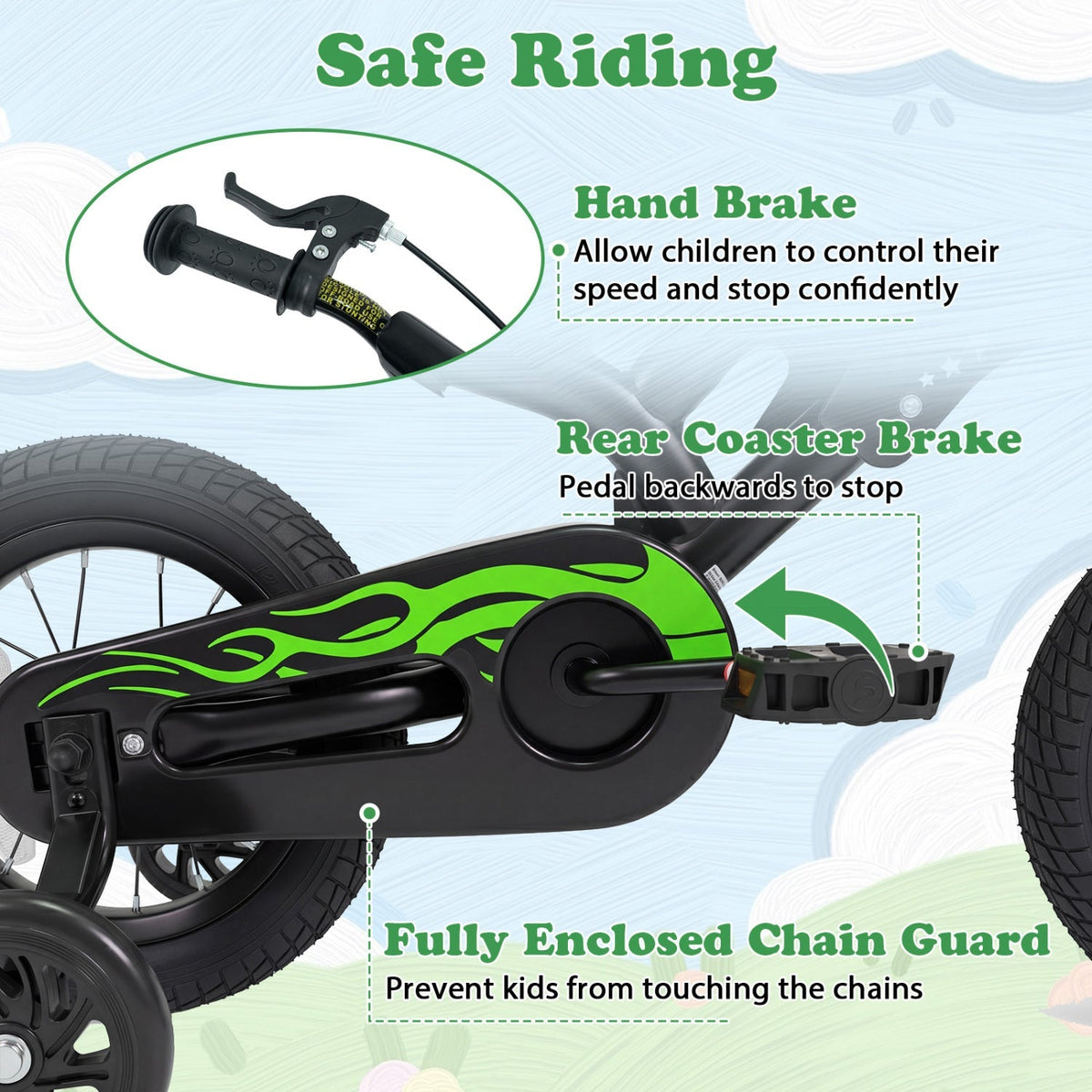 Kids Bike with Training Wheels 18" | Ages 3-4