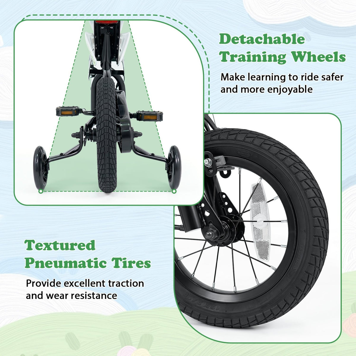 Kids Bike with Training Wheels 18" | Ages 3-4