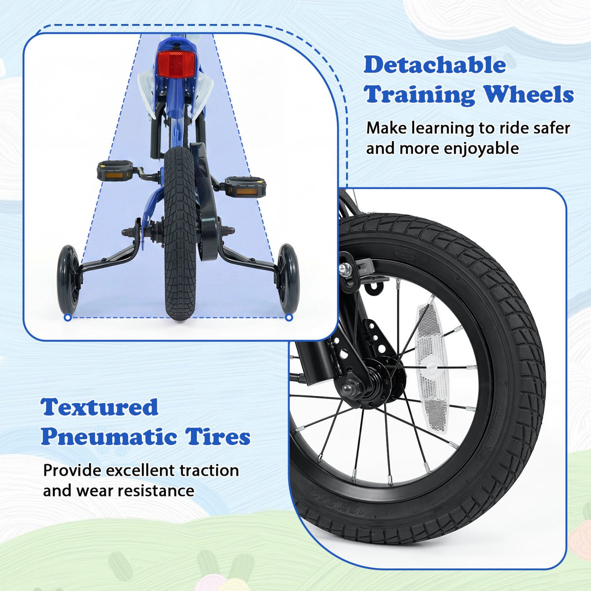 Kids Bike with Training Wheels 18" | Ages 3-4