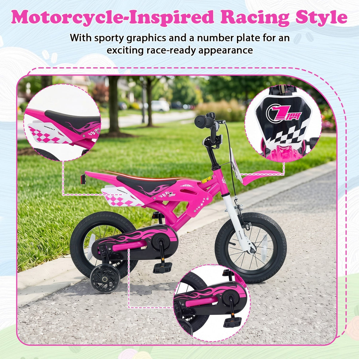 Kids Bike with Training Wheels 18" | Ages 3-4