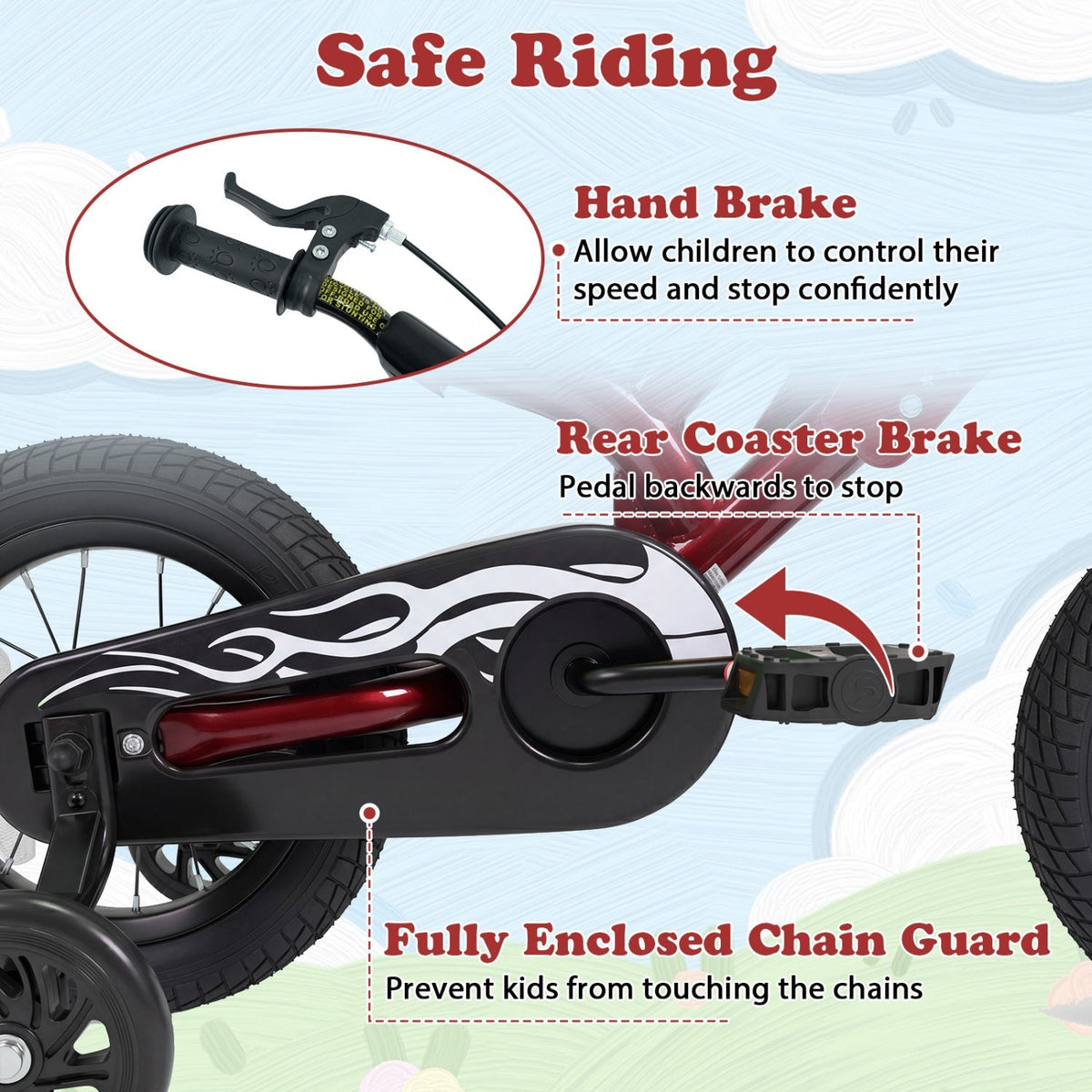 Kids Bike with Training Wheels 18" | Ages 3-4