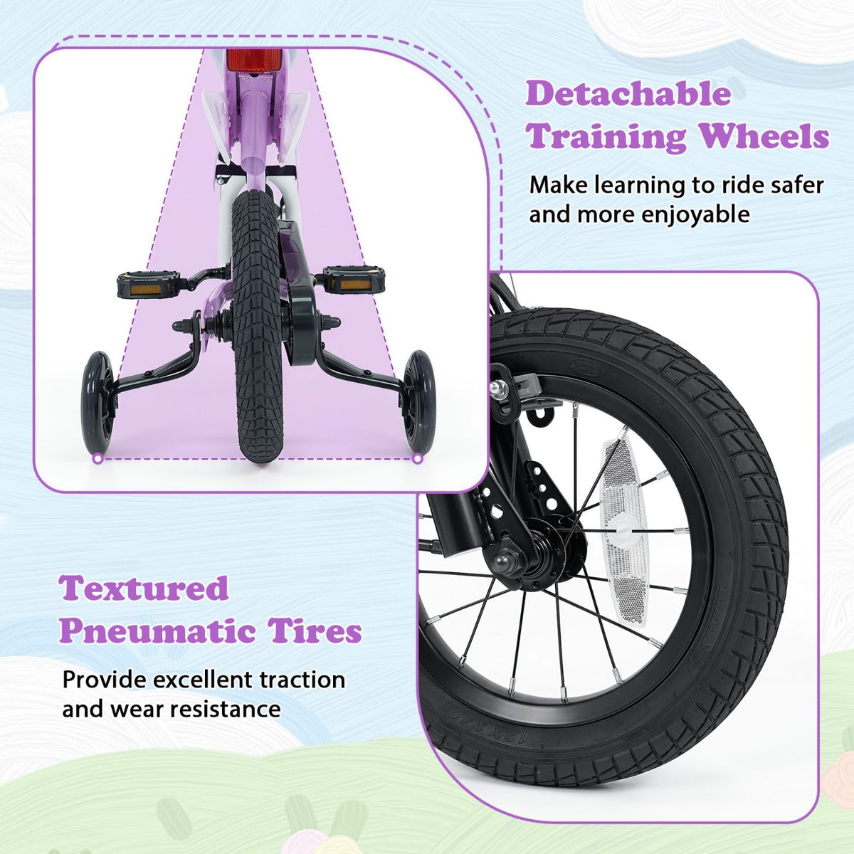 Kids Bike with Training Wheels 18" | Ages 3-4