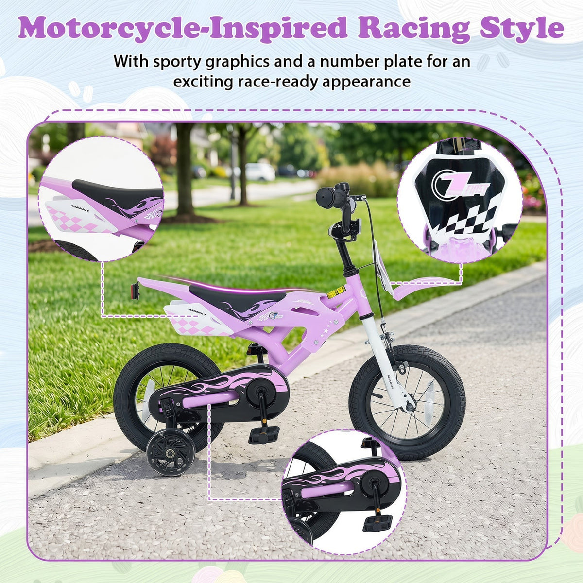 Kids Bike with Training Wheels 18" | Ages 3-4