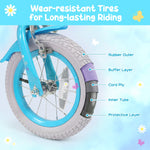 Girls Bike with Training Wheels and Front Bag | 12-18"