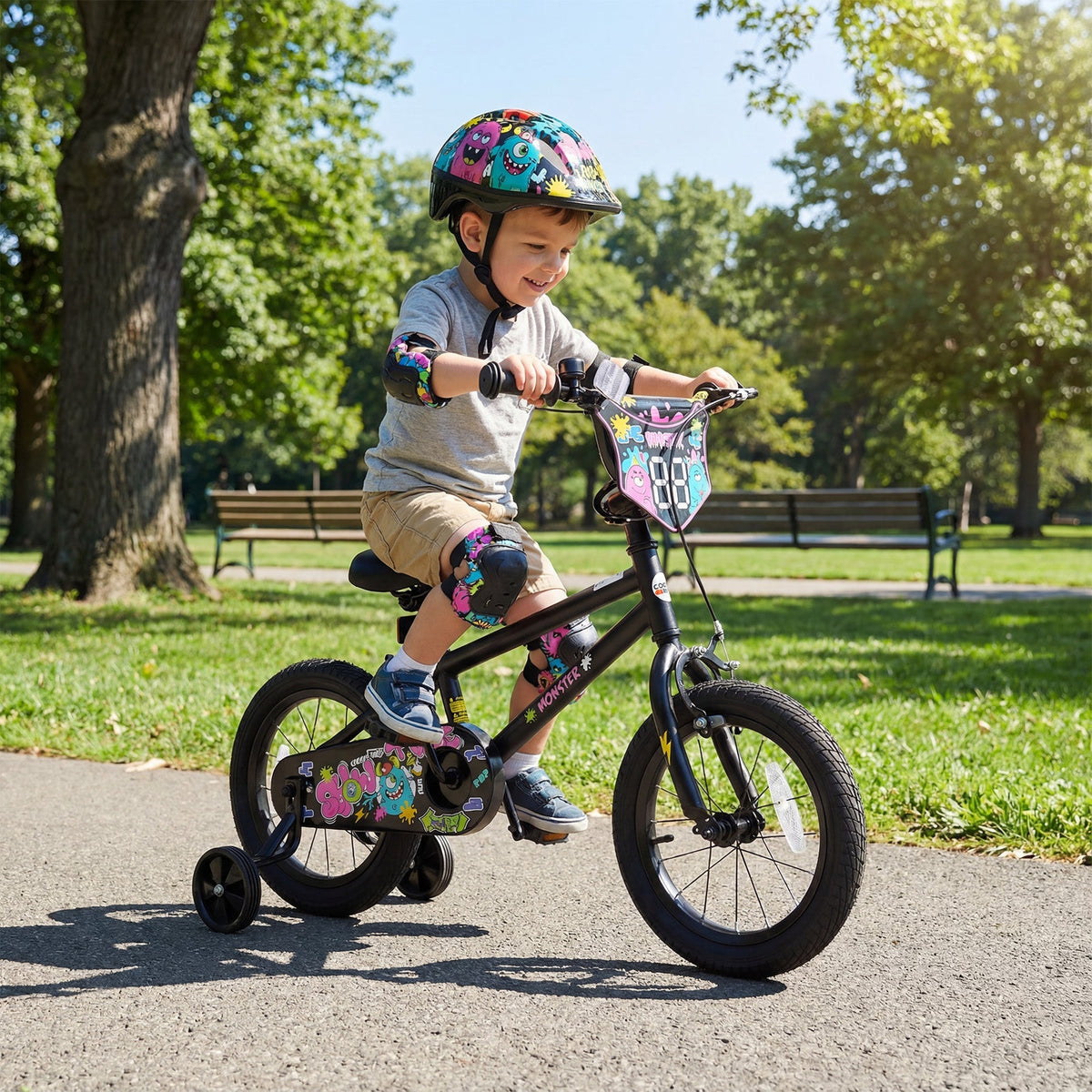 Kids Bike with Training Wheels for Ages 4-8 | 12-18"