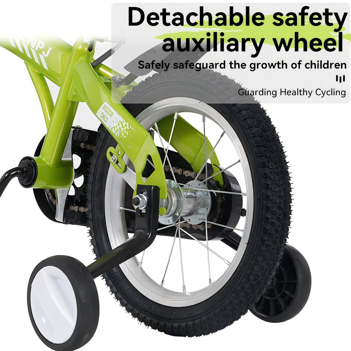 16" Sporty Kids Bike with Training Wheels and Stand Adjustable Saddle | Aged 4-8 Years (Tall Height 41-46")