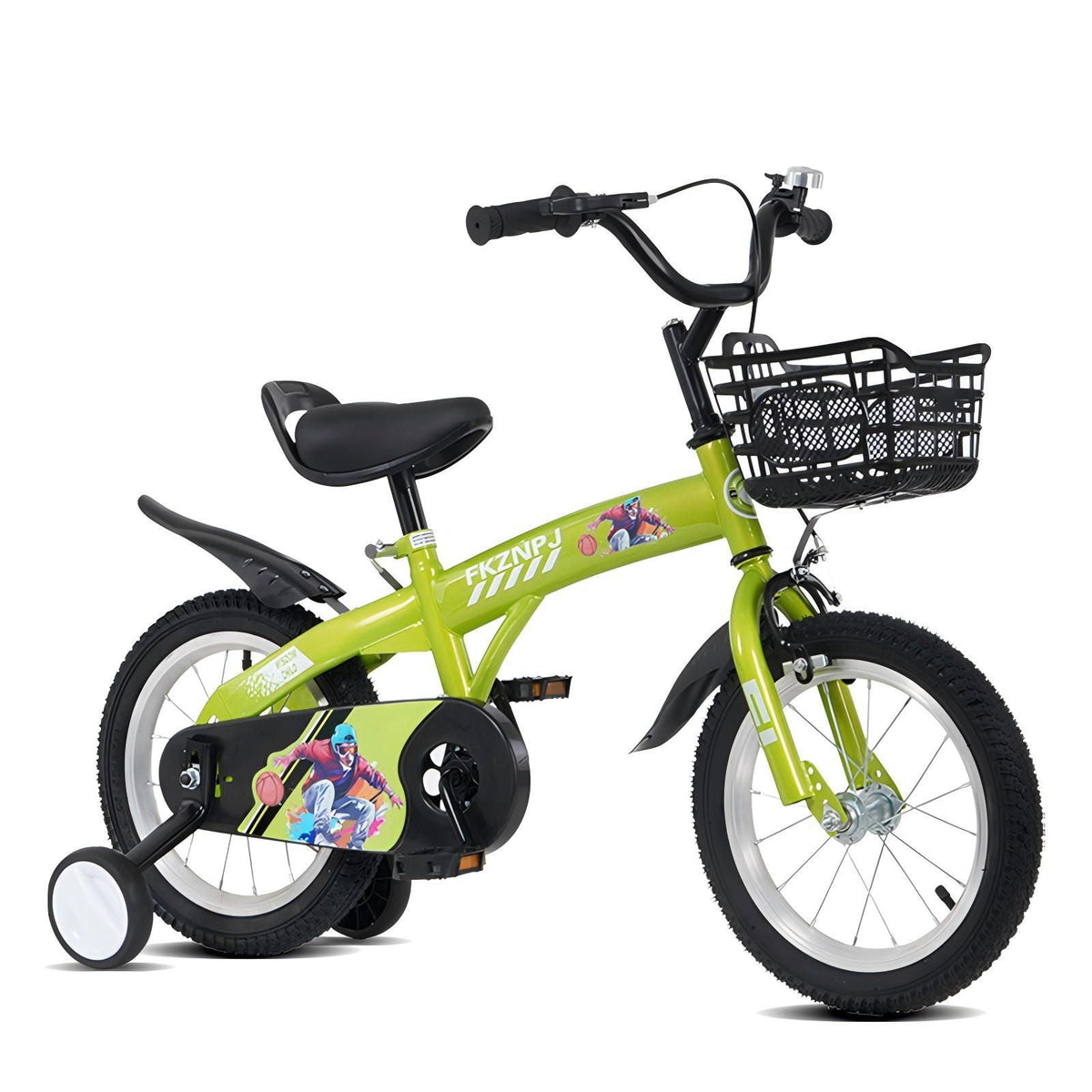 16" Sporty Kids Bike with Training Wheels and Stand Adjustable Saddle | Aged 4-8 Years (Tall Height 41-46")