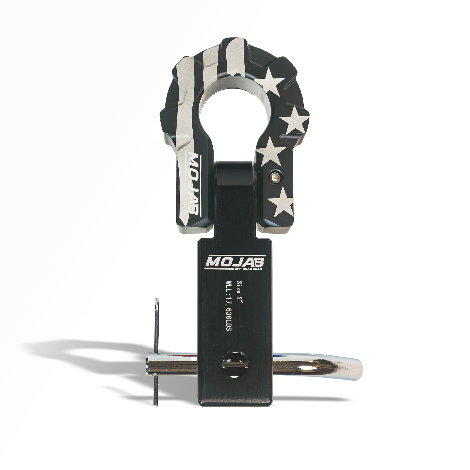 2” Aluminum Hitch Receiver with Aluminum D-Shackle 9T-Ceramic Coated (Lifetime Warranty)