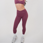My Time Is Divine Plum Sculpt V-Waist Legging