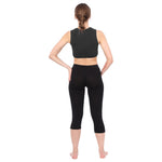 Modest Neck Cropped Layering Shell | Cotton Spandex Sleeveless Tank