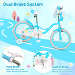 Girls Bike with Training Wheels and Front Bag | 12-18"