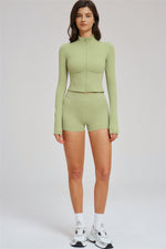The Sizzle Zip Jacket Shorts | 2-Piece Set