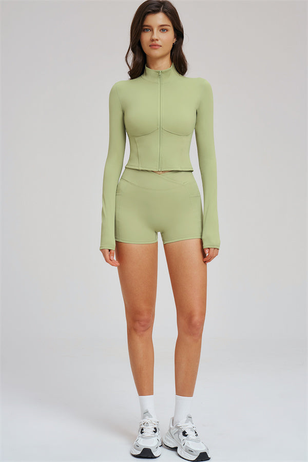 The Sizzle Zip Jacket Shorts | 2-Piece Set